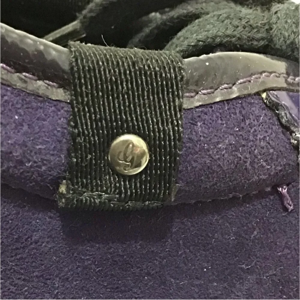 GUCCI Purple Suede Low Top Lace Up Sneakers Size 7 1/2